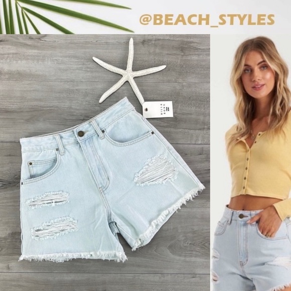 🔆BILLABONG🔆HOW BODE THAT INDIGO JEAN SHORTS - Picture 1 of 10
